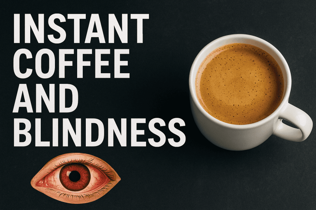 Instant coffee and blindness