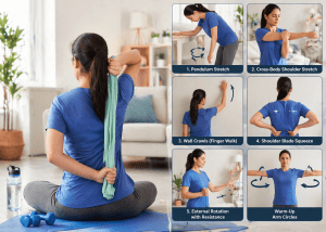 Home shoulder stretching exercises guide